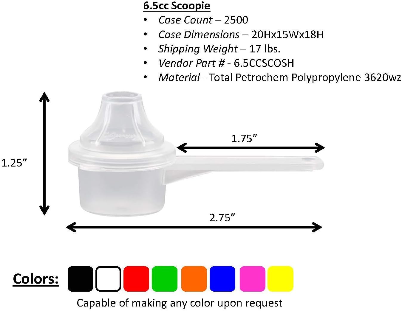 Measuring Scoop & Funnel - No Cap Open Spoon 1-Pack 15cc | Universal open design measuring spoon, Built-in funnel neck pour spout, Quick access cup for coffee powders and baking