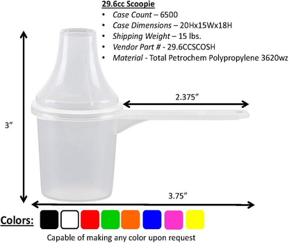 Measuring Scoop & Funnel - No Cap Open Spoon 1-Pack 15cc | Universal open design measuring spoon, Built-in funnel neck pour spout, Quick access cup for coffee powders and baking