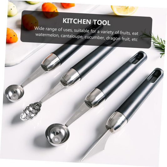 2pcs Candy Scoop Melon Baller Grip Handle for Fruit Ball Scoop Fruit Ball Spoon Melon Spoon Eating Tool