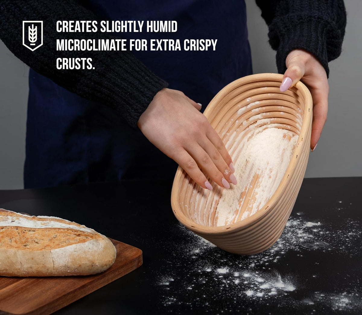 Banneton Bread Proofing Set, Artisan Sourdough Bread Making Kit with Round & Oval Rattan Baskets, Liners, Dough Scrapers, Scoring Lame + Blades, Brush & Dough Cover (Set of 2)