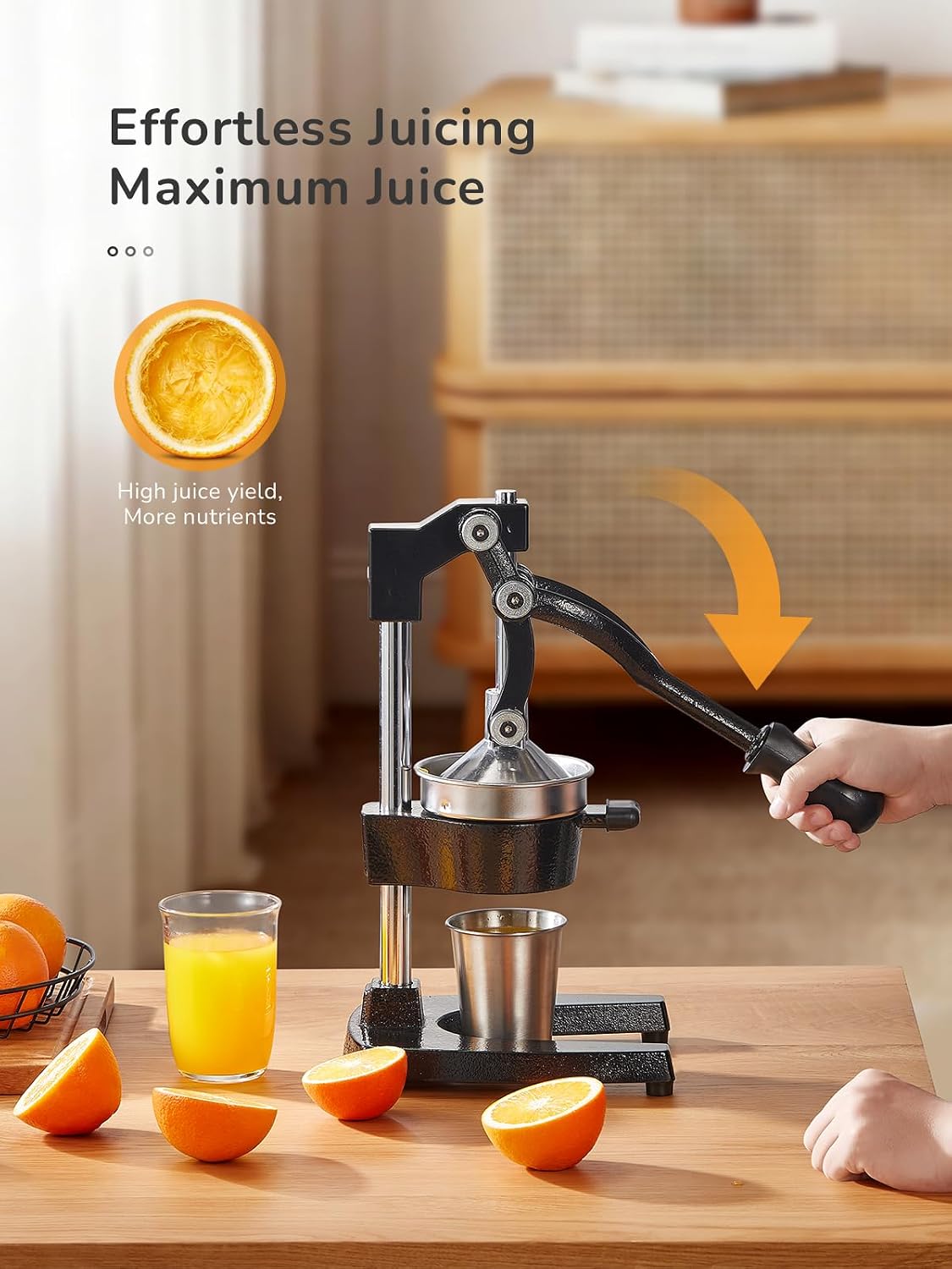 Manual Citrus Juicer Cast Iron Heavy Duty Orange Press