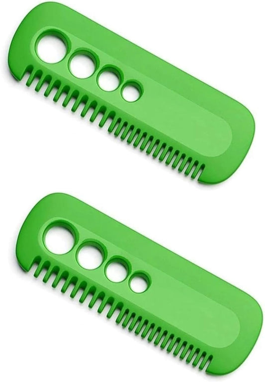 2Pcs Green Leaf Herb Stripper,Vegetable Herb Eliminator Comb Kitchen Herb Leaf Stripping Tool Herb Pealer for Kale, Chard, Collard Greens, Kitchen Utensils and Gadgets, Seasoning and Spice Tools