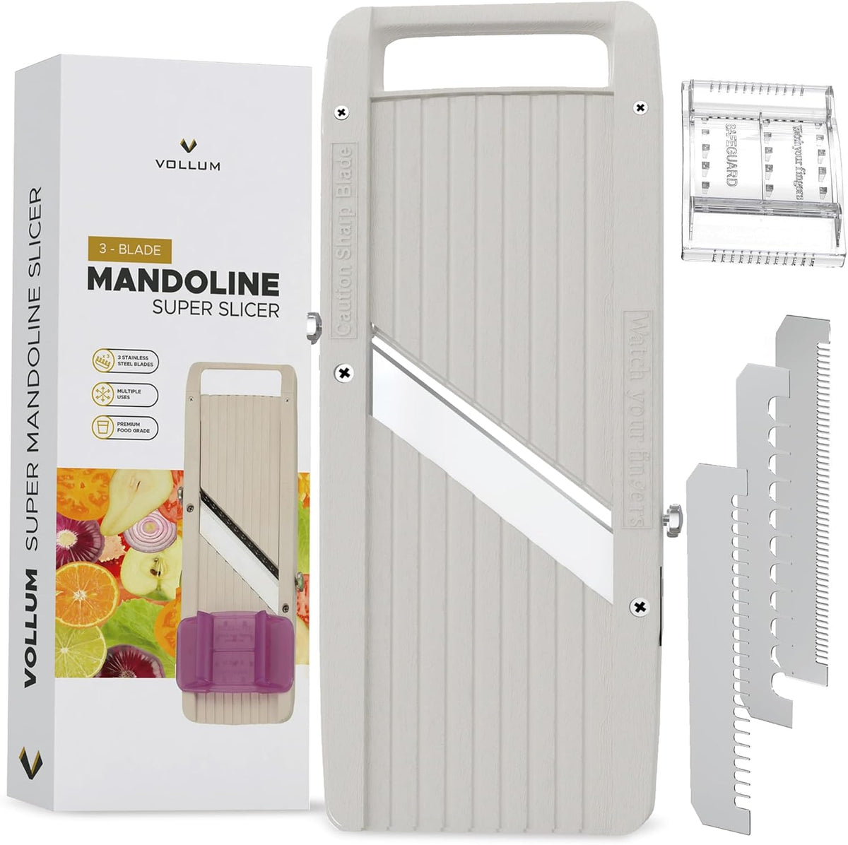 Mandoline Slicer Vegetable Cutter Stainless Steel Blades
