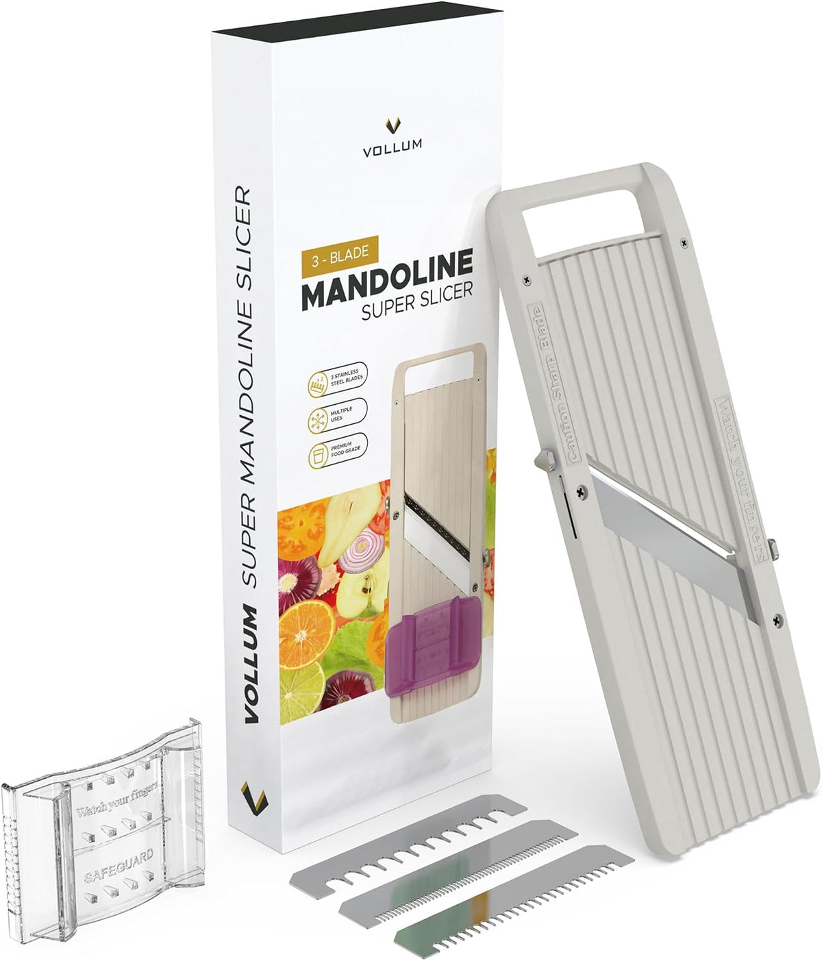 Mandoline Slicer Vegetable Cutter Stainless Steel Blades