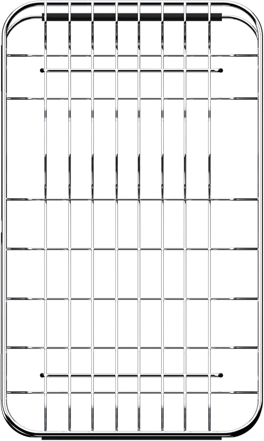 Stainless Steel Dish Drying Rack(15" L X 12.6" W X 4.7" H), Expandable Fruit & Vegetable Drain Rack Over Sink, Dish Drainer Rack in Sink, with Utensil Holder & Silicone Mat(16")
