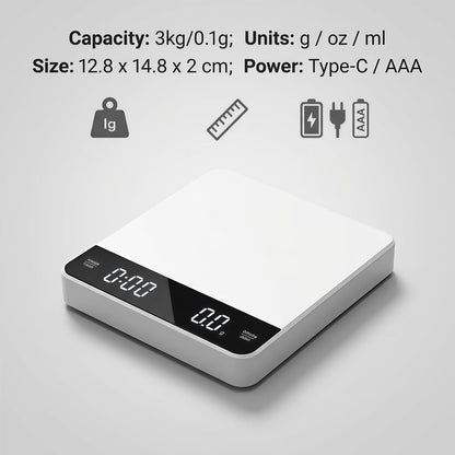 Digital Kitchen Scale 22lb/10kg Capacity, Stainless Steel Food Scale with oz/g Units | Replaceable Battery Power | Ideal for Meal Prep, Cooking, Baking