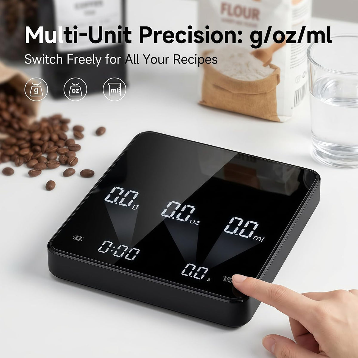 Digital Kitchen Scale 22lb/10kg Capacity, Stainless Steel Food Scale with oz/g Units | Replaceable Battery Power | Ideal for Meal Prep, Cooking, Baking