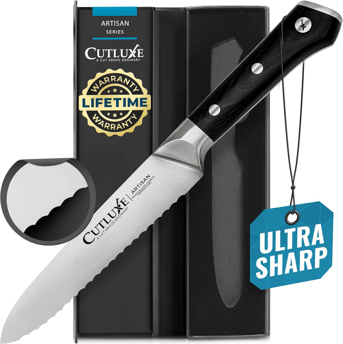 Serrated Tomato Knife – 5" Kitchen Utility Knife for Vegetables