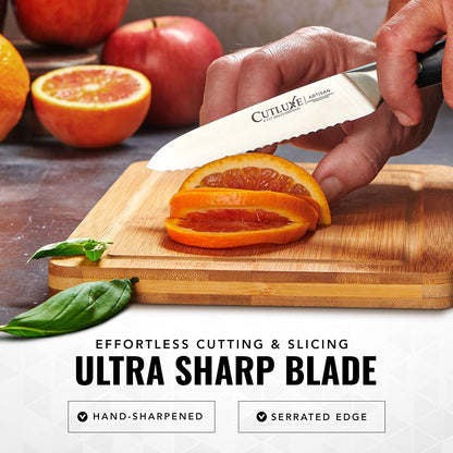 Serrated Tomato Knife – 5" Kitchen Utility Knife for Vegetables