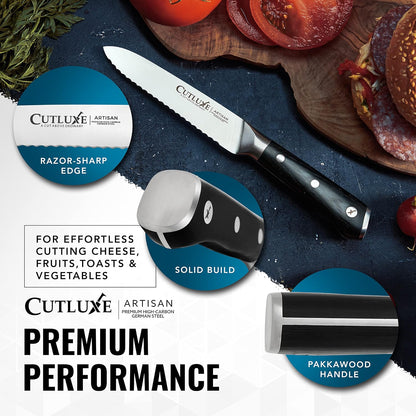 Serrated Tomato Knife – 5" Kitchen Utility Knife for Vegetables