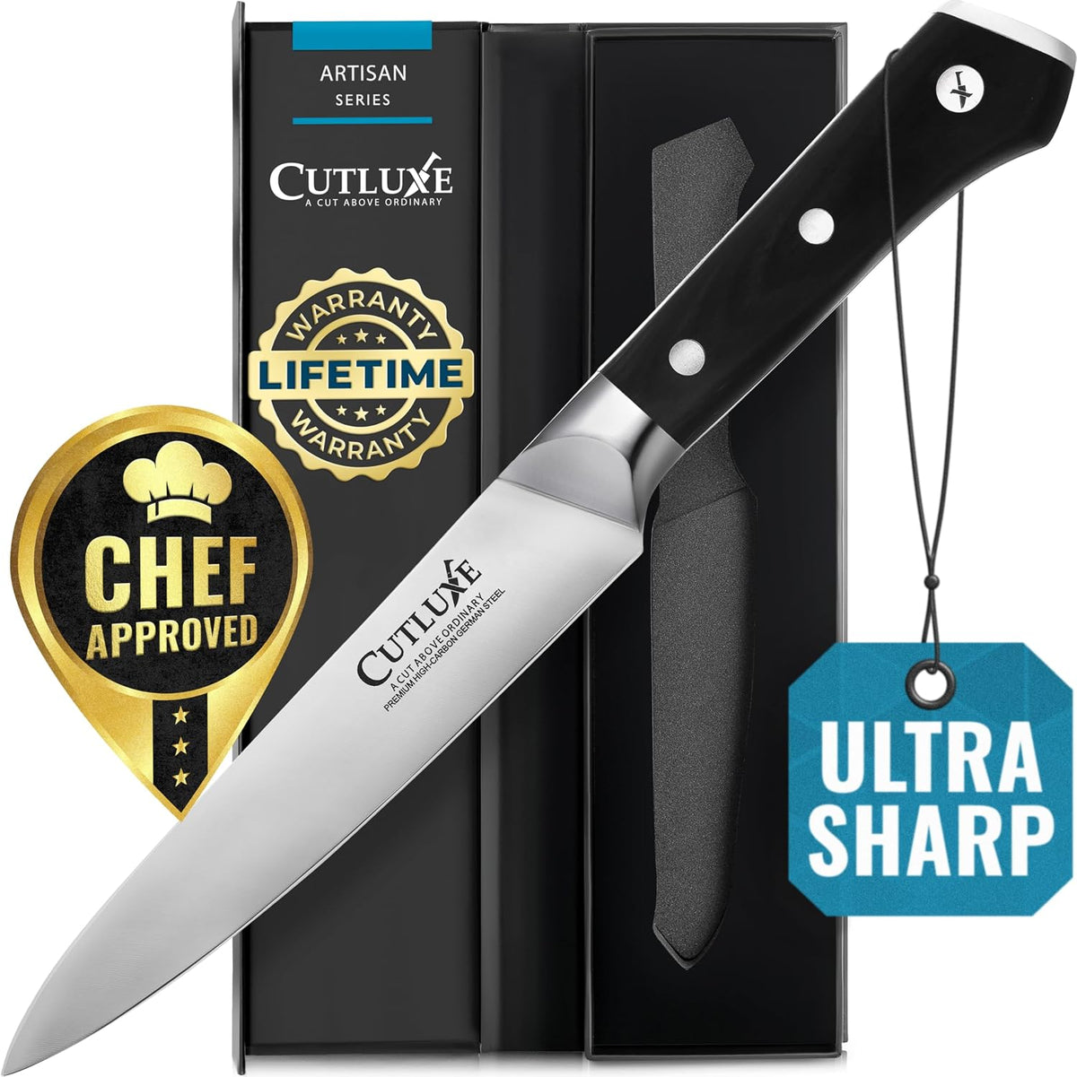 Serrated Tomato Knife – 5" Kitchen Utility Knife for Vegetables