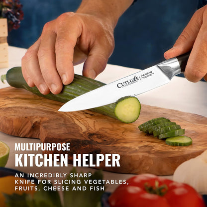 Serrated Tomato Knife – 5" Kitchen Utility Knife for Vegetables