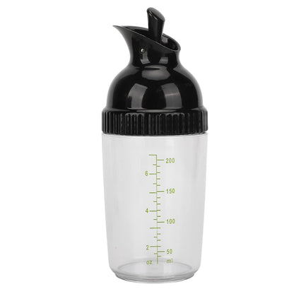 Yosoo Salad Dressing Shaker 200ml, Leakproof Sauce Dispenser Bottle with One-Handed Lever Lid for Oil, Vinegar, and Marinade Storage