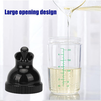 Yosoo Salad Dressing Shaker 200ml, Leakproof Sauce Dispenser Bottle with One-Handed Lever Lid for Oil, Vinegar, and Marinade Storage