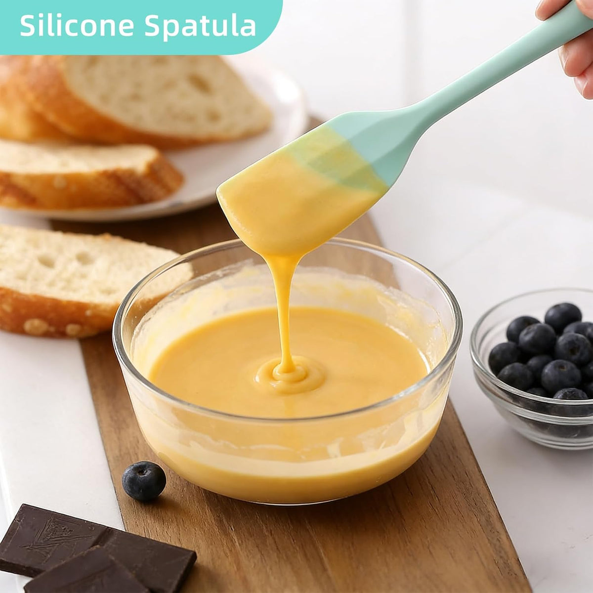 3 Pcs Silicone Spatula Set, Small Rubber Spatulas Silicone Heat Resistant Kitchen Tools for Flexible and Suitable for Kitchen Baking, Cooking, Stirring, and Scraping Seamless One Piece Design (3)