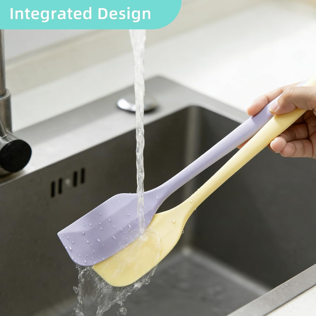 3 Pcs Silicone Spatula Set, Small Rubber Spatulas Silicone Heat Resistant Kitchen Tools for Flexible and Suitable for Kitchen Baking, Cooking, Stirring, and Scraping Seamless One Piece Design (3)