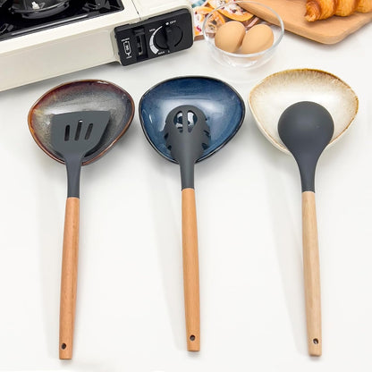 Farmhouse Ceramic Spoon Rests Holder,Coffee Spoon Holder,Cooking Utensil,Ladles, Tong for Kitchen Counter Stove Top (Caramel Brown)