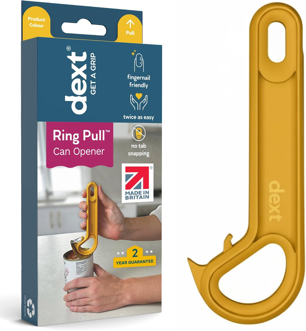Dext - Ring Pull Can Opener, Pop Can Opener for Seniors, Arthritis, and Parkinson’s, Easy Open, Ergonomic Handle with Comfortable Grip. Perfect for Soda, Pet Food, and More (Teal)