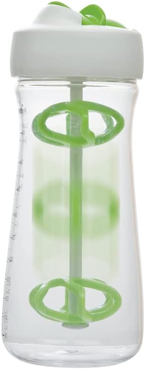 Salad Dressing Shaker Container, Dripless Pour, Leak-free, Soft Grip, BPA Free, Homemade Salad Dressing Bottle Mixer Measure, 500ml