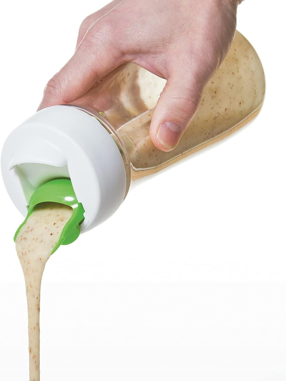 Salad Dressing Shaker Container, Dripless Pour, Leak-free, Soft Grip, BPA Free, Homemade Salad Dressing Bottle Mixer Measure, 500ml