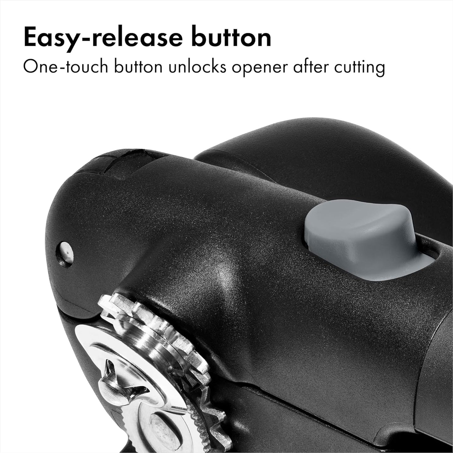 Good Grips Lock & Go Can Opener, Manual Can Opener with Locking Arms and Easy-Release Button, Handheld Kitchen Gadget, Compact Kitchen Utensil for Everyday Use