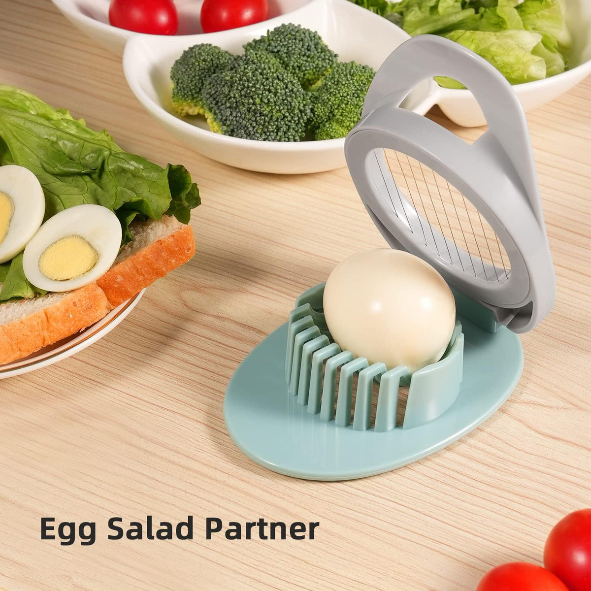 2 Pack Egg Slicer for Hard Boiled Eggs, Egg Cutter for Hard Boiled Eggs, Stainless Steel Wire Egg Slicers, Egg Salad Maker, Boiled Egg Slicers, Boiled Egg Cutter