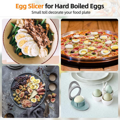 2 Pack Egg Slicer for Hard Boiled Eggs, Egg Cutter for Hard Boiled Eggs, Stainless Steel Wire Egg Slicers, Egg Salad Maker, Boiled Egg Slicers, Boiled Egg Cutter