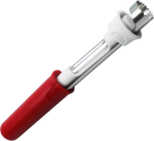 8 In Apple Corer,Apple Peeler And Corer Tool,Stainless Steel Kitchen Core Removal Tool,Fruit Core Remover, Apple, Pear, Bell Pepper(Red)
