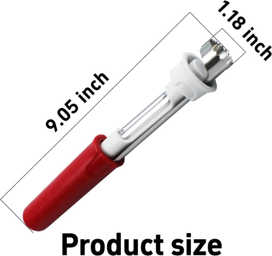 8 In Apple Corer,Apple Peeler And Corer Tool,Stainless Steel Kitchen Core Removal Tool,Fruit Core Remover, Apple, Pear, Bell Pepper(Red)