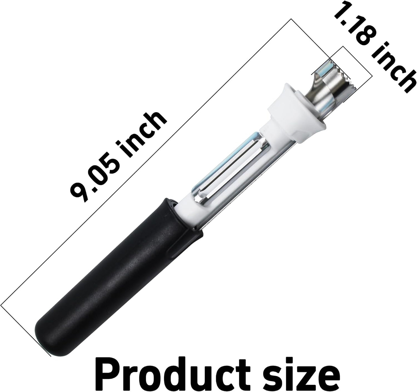 8 In Apple Corer,Apple Peeler And Corer Tool,Stainless Steel Kitchen Core Removal Tool,Fruit Core Remover, Apple, Pear, Bell Pepper(Red)