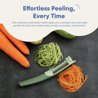 Tri-Blade Side Peeler – Stainless Steel Blade Fruit Peelers for Kitchen – Vegetable Slicer Kitchen Tool, Serrated, Julienne Peeler and Blemish Remover