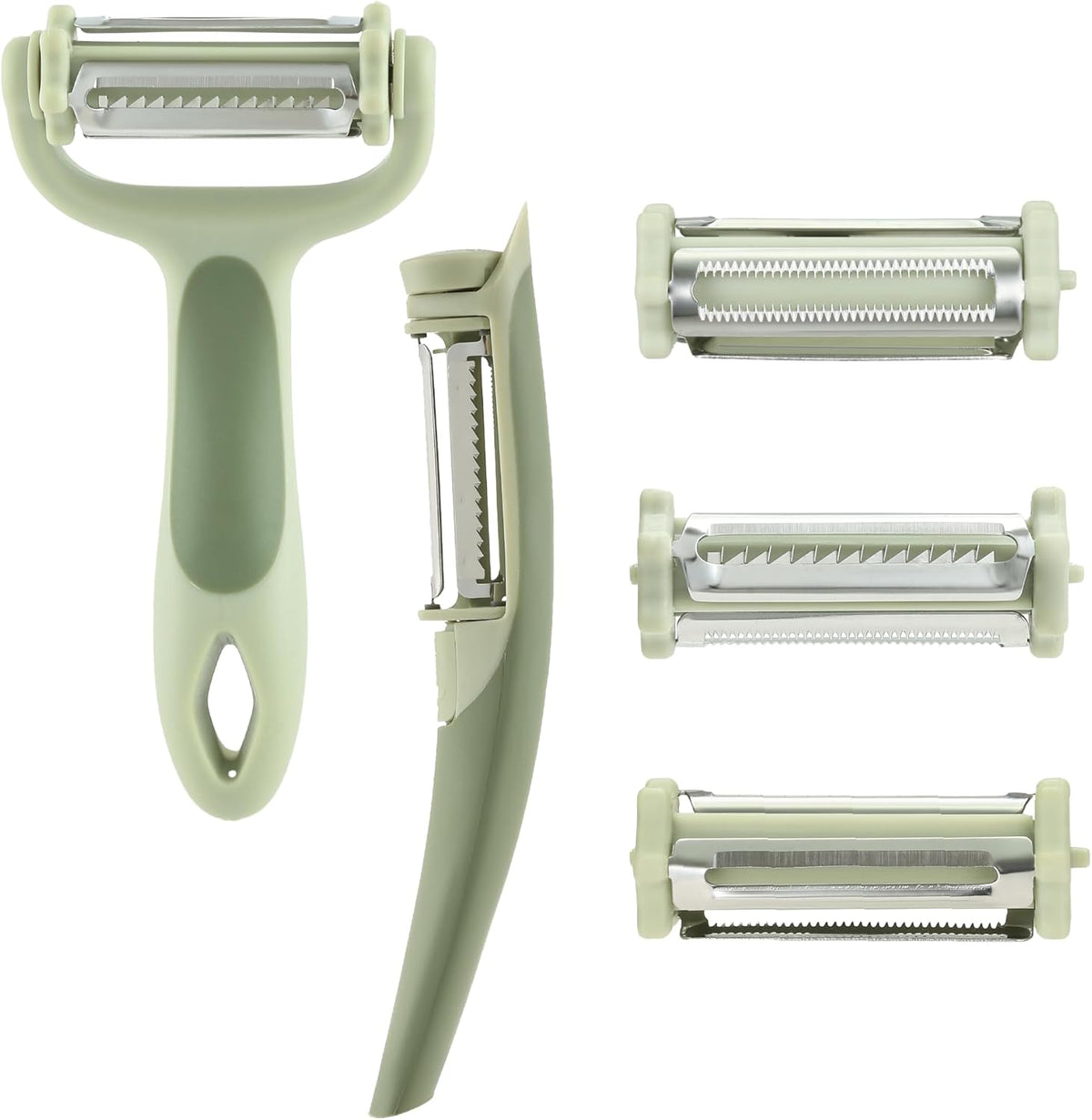 Tri-Blade Side Peeler – Stainless Steel Blade Fruit Peelers for Kitchen – Vegetable Slicer Kitchen Tool, Serrated, Julienne Peeler and Blemish Remover