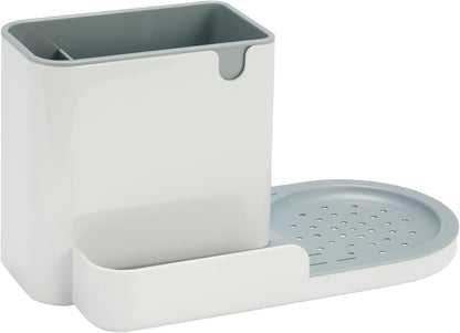 Kitchen Sink Caddy Organizer for Sponge and Brush Storage, Large, White