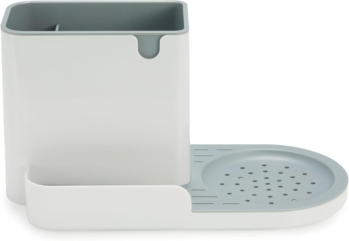 Kitchen Sink Caddy Organizer for Sponge and Brush Storage, Large, White