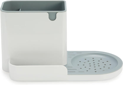 Kitchen Sink Caddy Organizer for Sponge and Brush Storage, Large, White