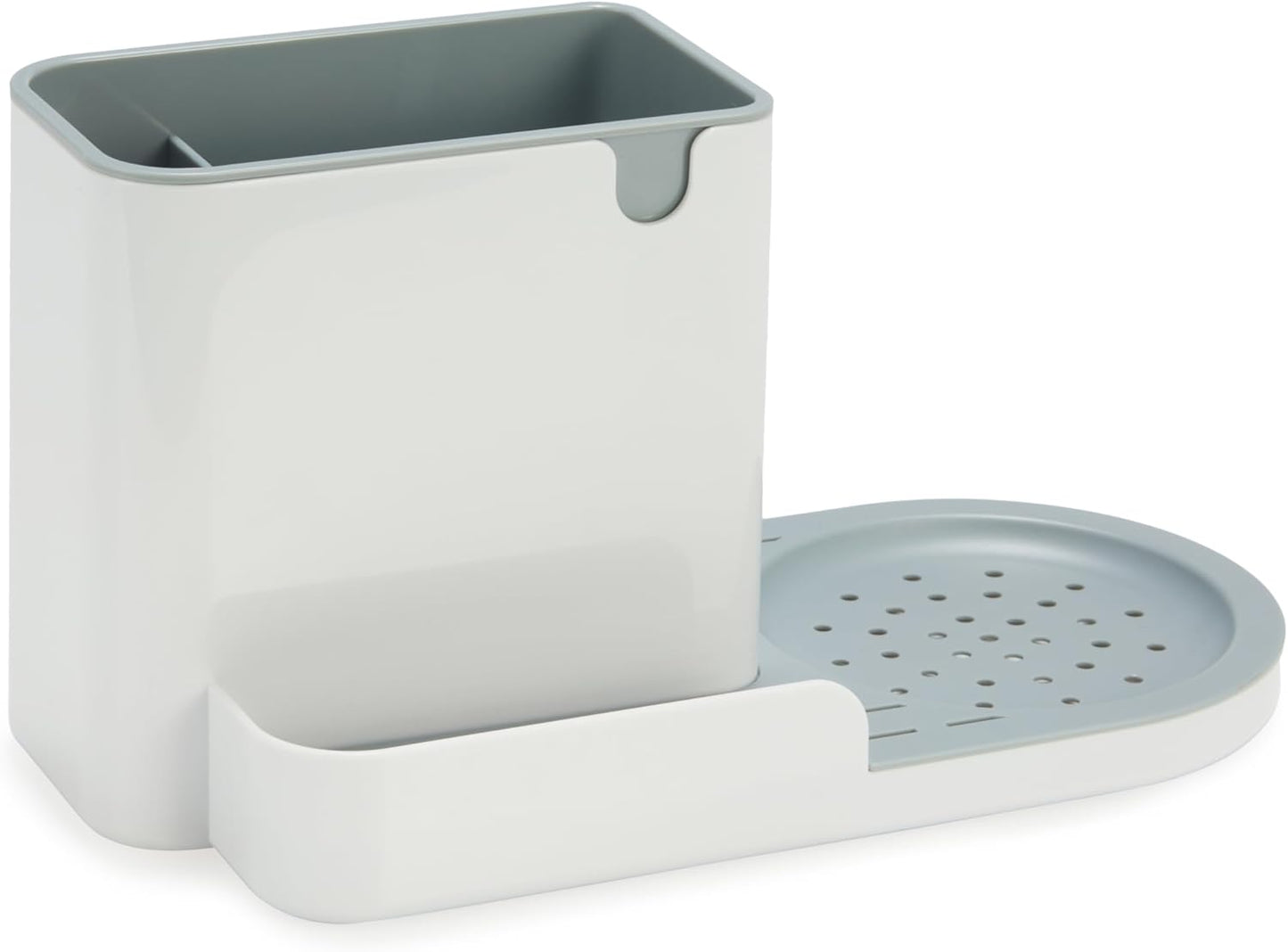Kitchen Sink Caddy Organizer for Sponge and Brush Storage, Large, White