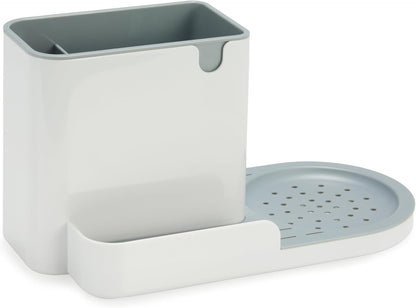 Kitchen Sink Caddy Organizer for Sponge and Brush Storage, Large, White