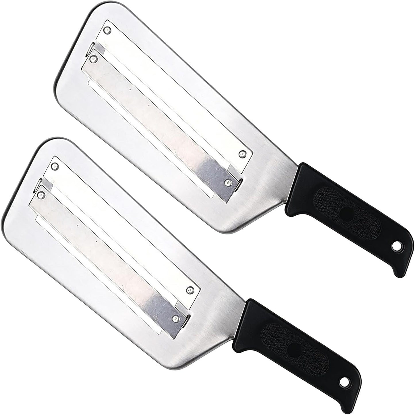 (2 Pack) Cabbage Shredder for Coleslaw,Stainless Steel Cabbage Slicer Shredder,Kitchen Lettuce Knife (Black and Red)