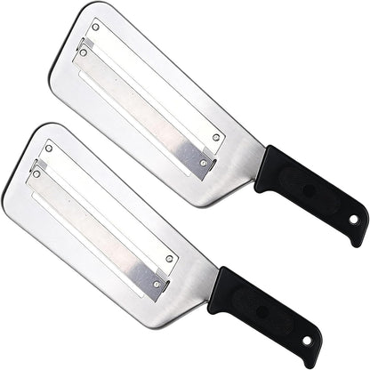(2 Pack) Cabbage Shredder for Coleslaw,Stainless Steel Cabbage Slicer Shredder,Kitchen Lettuce Knife (Black and Red)