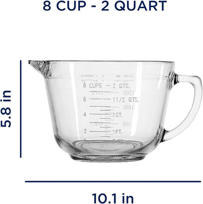 Batter Bowl, 2 Quart Glass Mixing Bowl