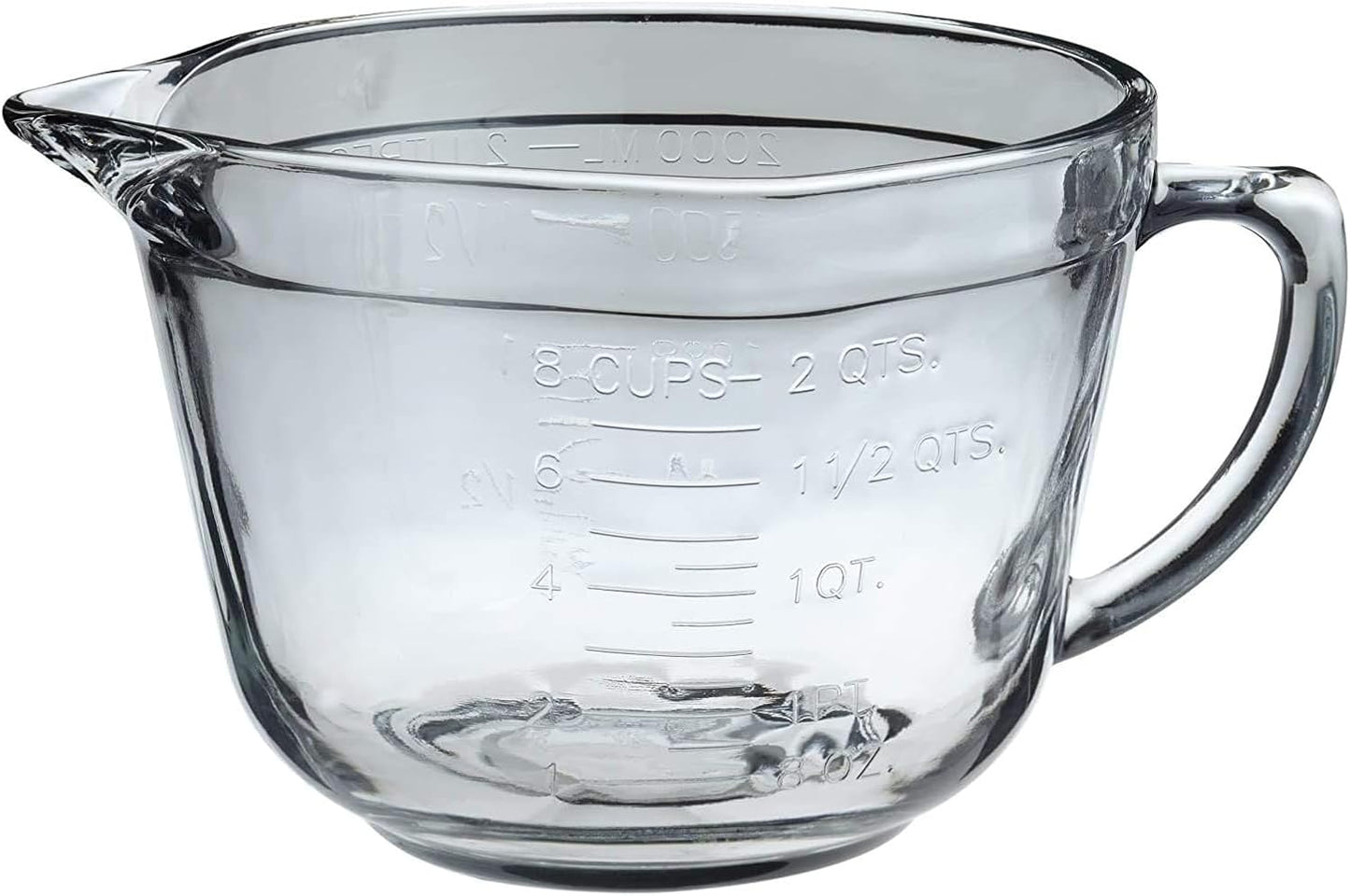 Batter Bowl, 2 Quart Glass Mixing Bowl