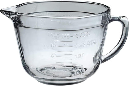Batter Bowl, 2 Quart Glass Mixing Bowl