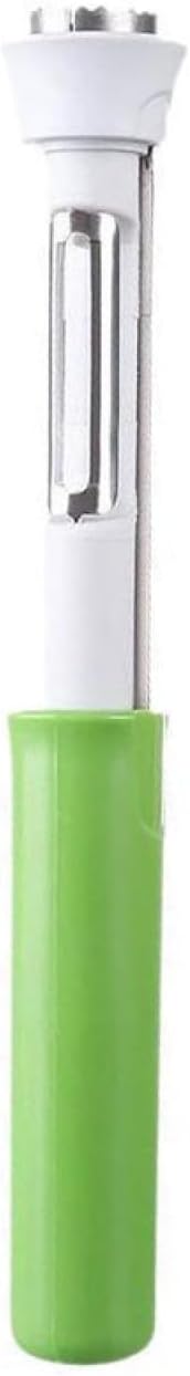 2 in 1 Apple Core Remover and Peeler, Stainless Steel Fruit Corer for Cored Apples, Pears, Bell Pepper and Pineapples, Easy to Use (Red)
