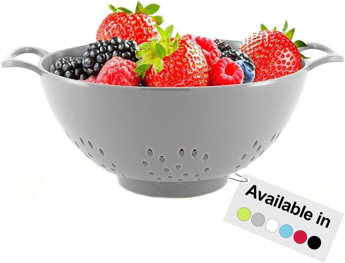 6-Inch Small Colander, 3-Cup Food Strainer, Smooth White