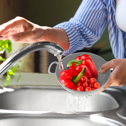 6-Inch Small Colander, 3-Cup Food Strainer, Smooth White
