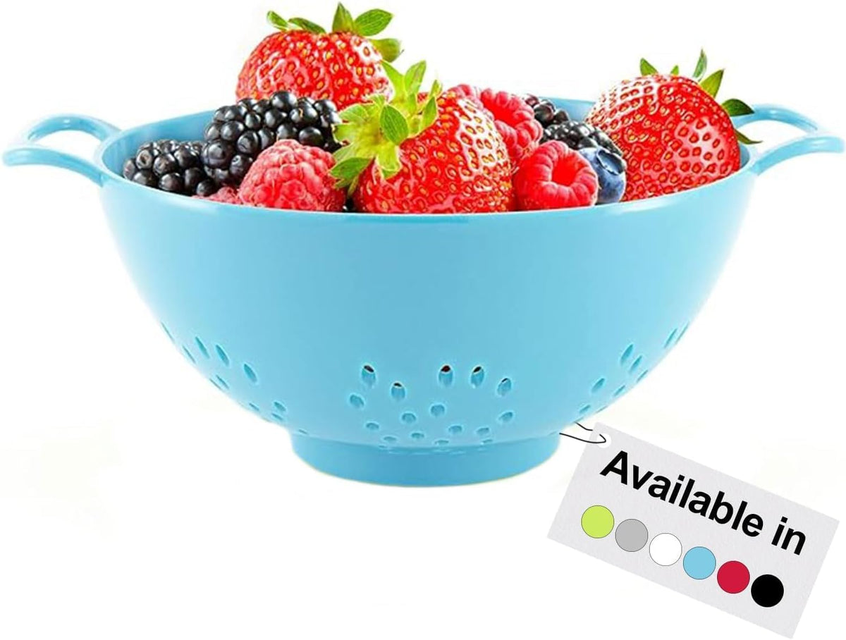 6-Inch Small Colander, 3-Cup Food Strainer, Smooth White