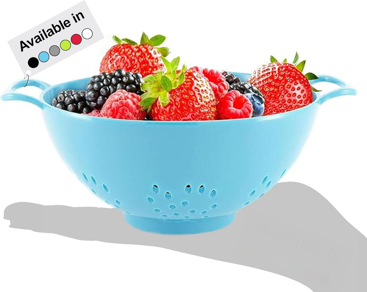 6-Inch Small Colander, 3-Cup Food Strainer, Smooth White