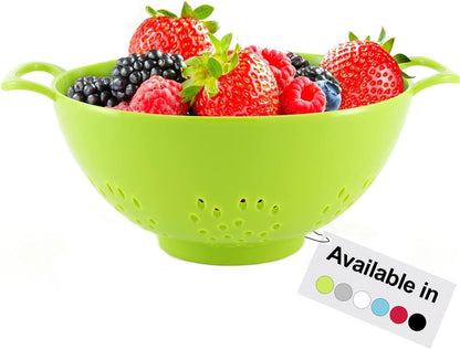 6-Inch Small Colander, 3-Cup Food Strainer, Smooth White