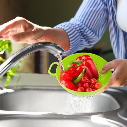 6-Inch Small Colander, 3-Cup Food Strainer, Smooth White
