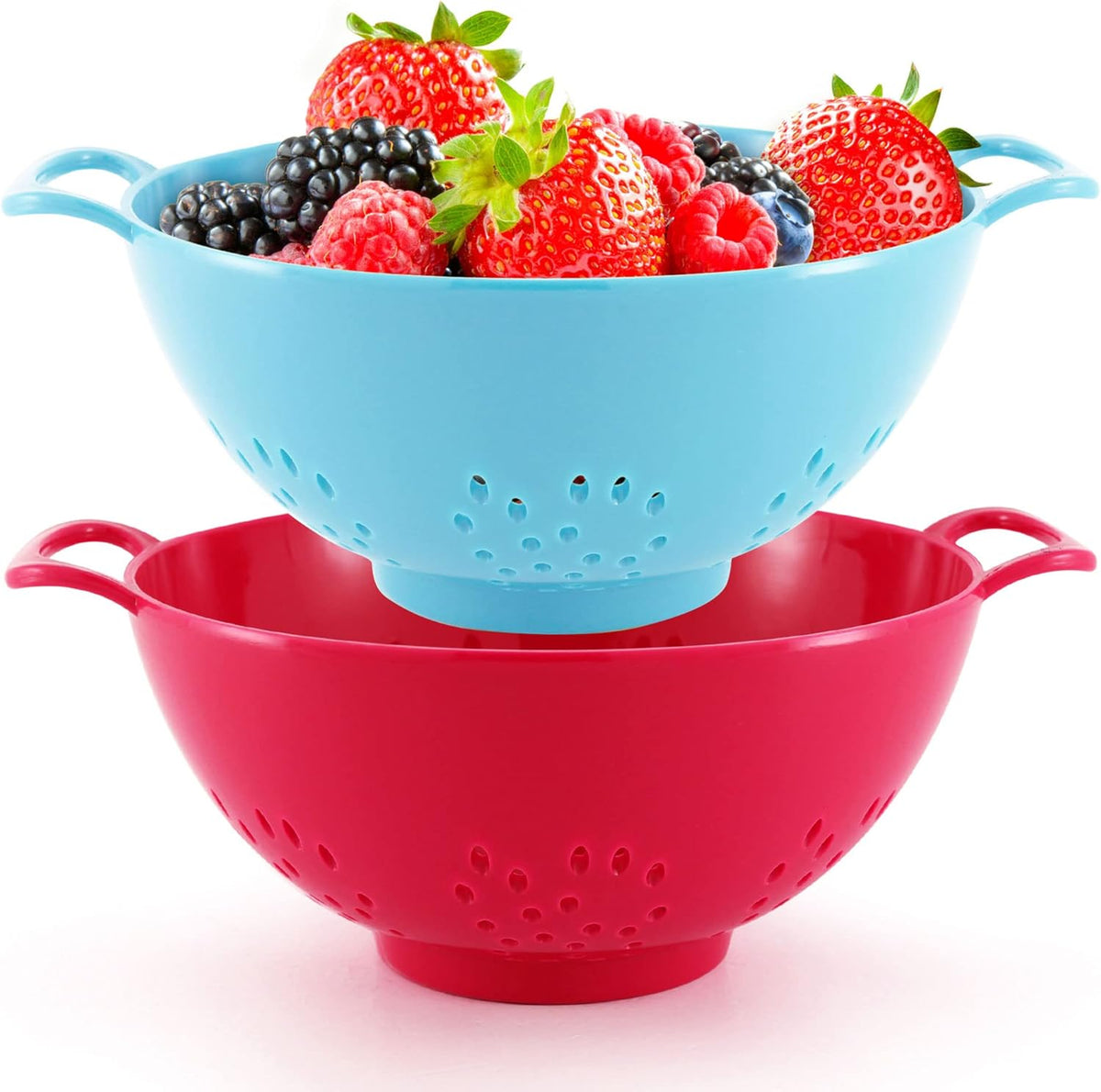 6-Inch Small Colander, 3-Cup Food Strainer, Smooth White